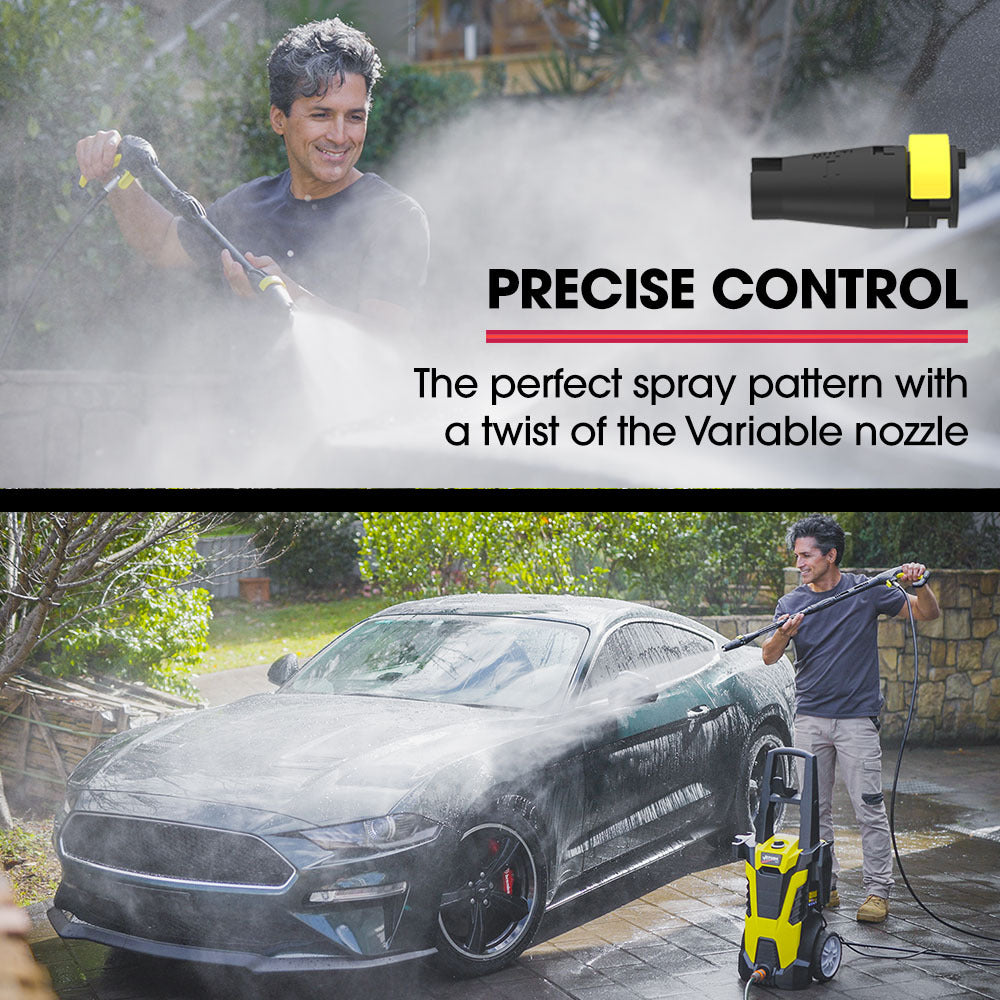 NNEMB RX540s Electric High Pressure Washer-2900PSI 2 Nozzles-Brush Head-Deck Cleaner-Detergent Bottle-4