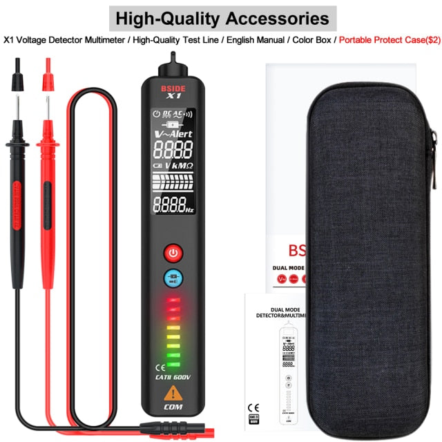 X1/X2 Voltage Detector Tester Smart Multimeter Non-contact Infrared Thermometer EBTN Display Live wire Test pencil Meter-7