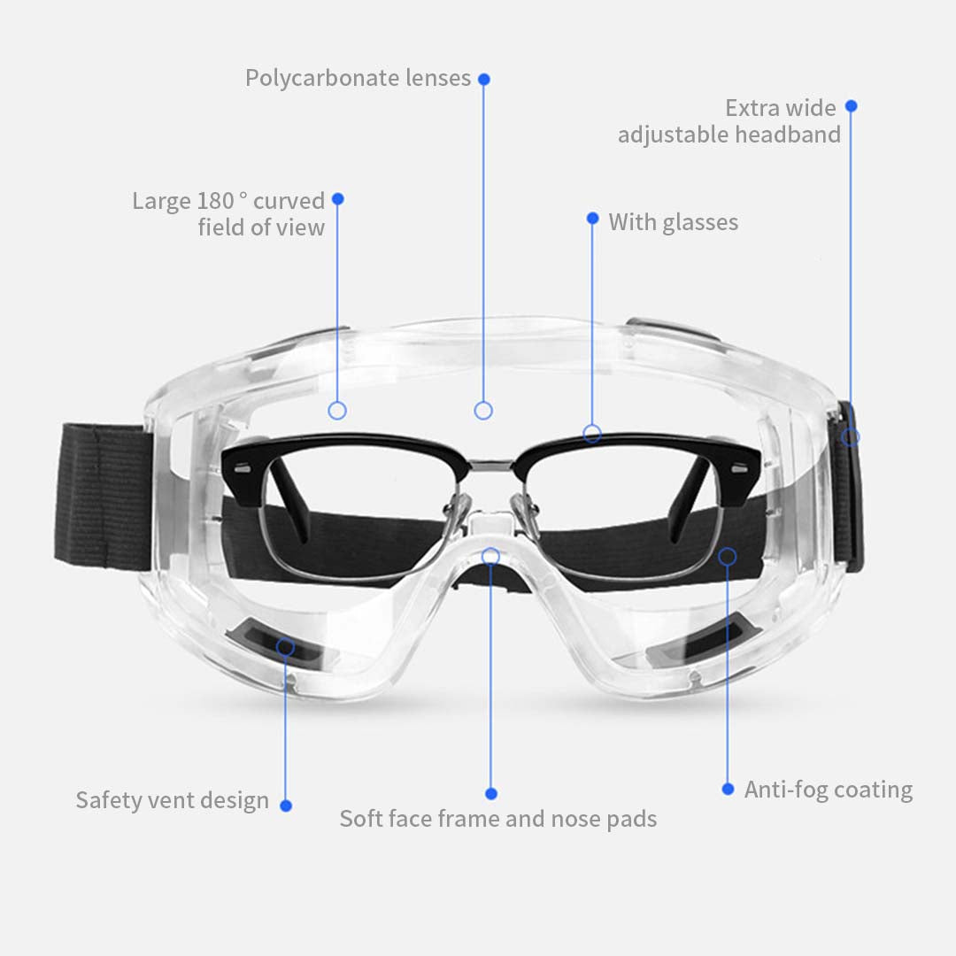 Clear Protective Eye Glasses Safety Windproof Lab Goggles Eyewear-1