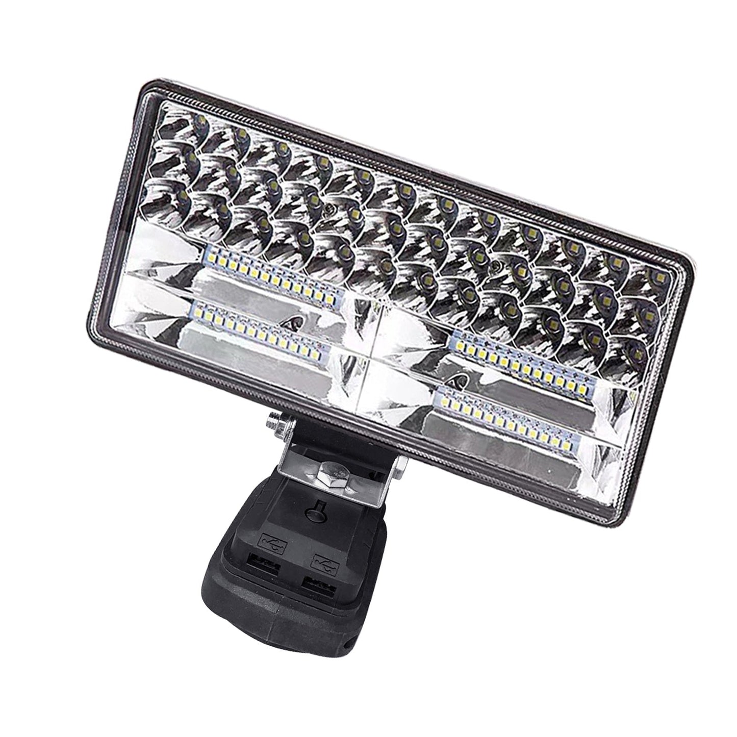 2x 18V 8" LED-työvalo USB-porteilla – Sopii Makita-akkuun, Retkeily & Taskulamppu