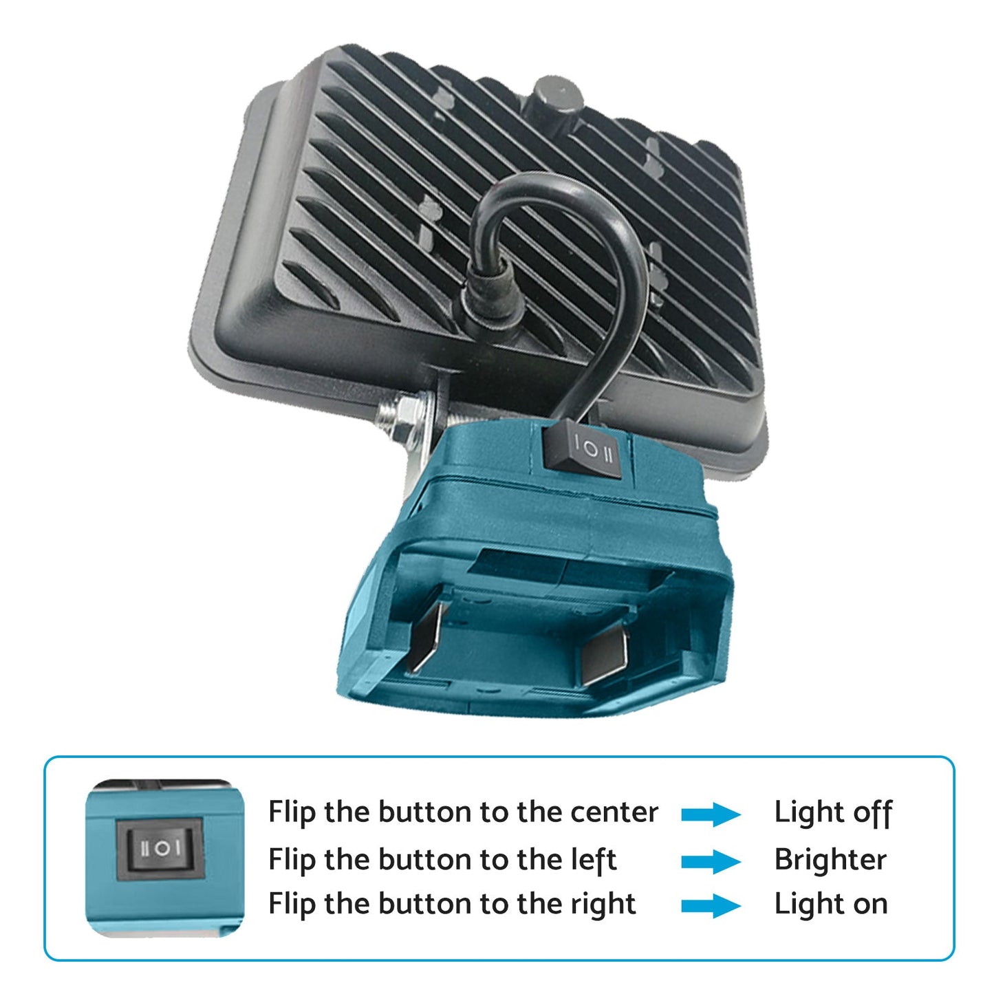 8" LED-työvalo – Sopii Makita 18V Li-Ion -akkuun, Työpaja & Taskulamppu