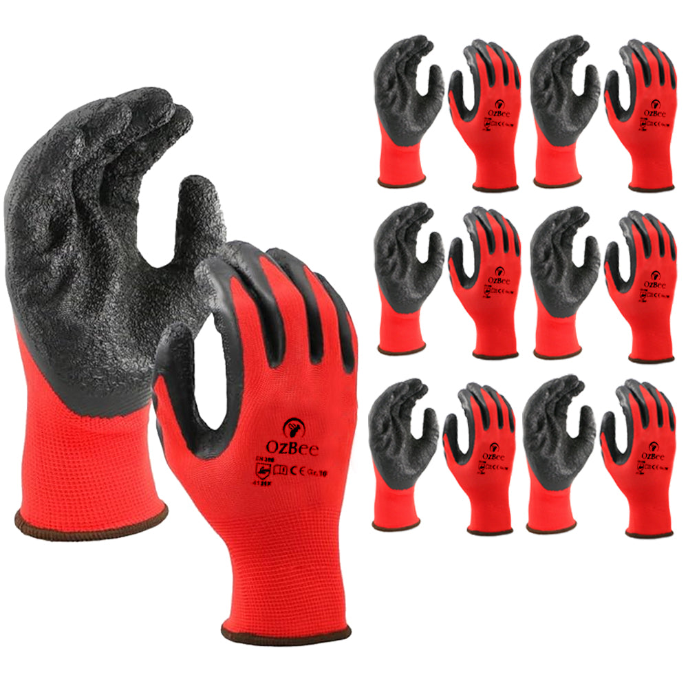 Work Gloves Latex Coated General Purpose Hand Protection Garden Mechanic-0