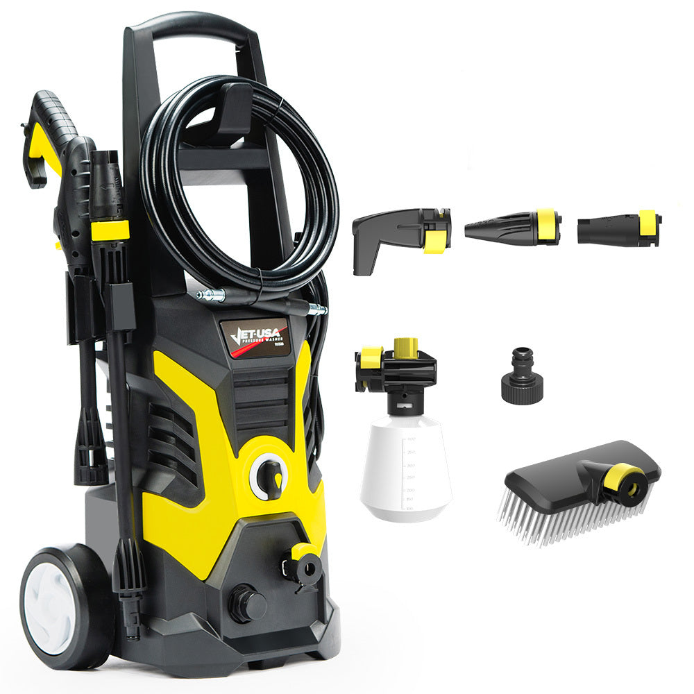 NNEMB RX530 Electric High Pressure Washer-2400PSI 3 Nozzles-Brush Head Cleaner-Detergent Bottle-0