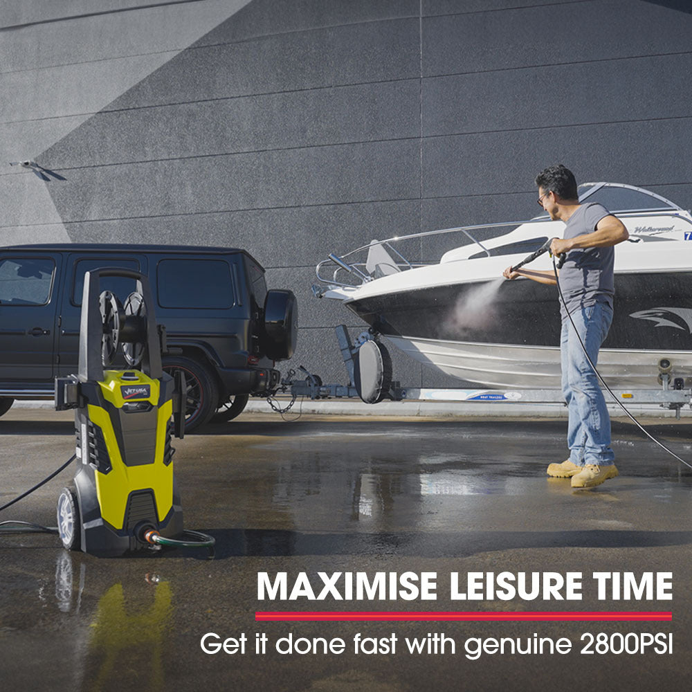 NNEMB RX540 Electric High Pressure Washer-2800PSI 2 Nozzles-Brush Head-Deck Cleaner-Detergent Bottle-10M Hose-1