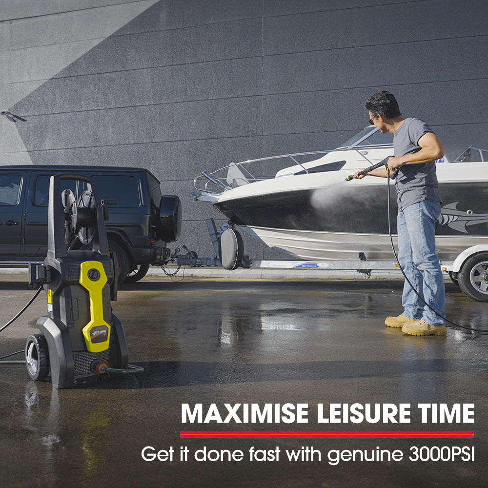NNEMB RW545 Electric High Pressure Washer-3000PSI Water Cooled Motor-2 Nozzles-Brush Head-Deck Cleaner-Detergent Bottle-2