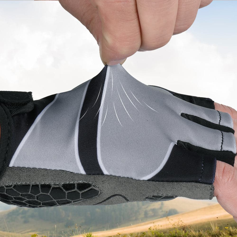 Work Breathable Shock-absorption Bicycle Fingerless Glove-4