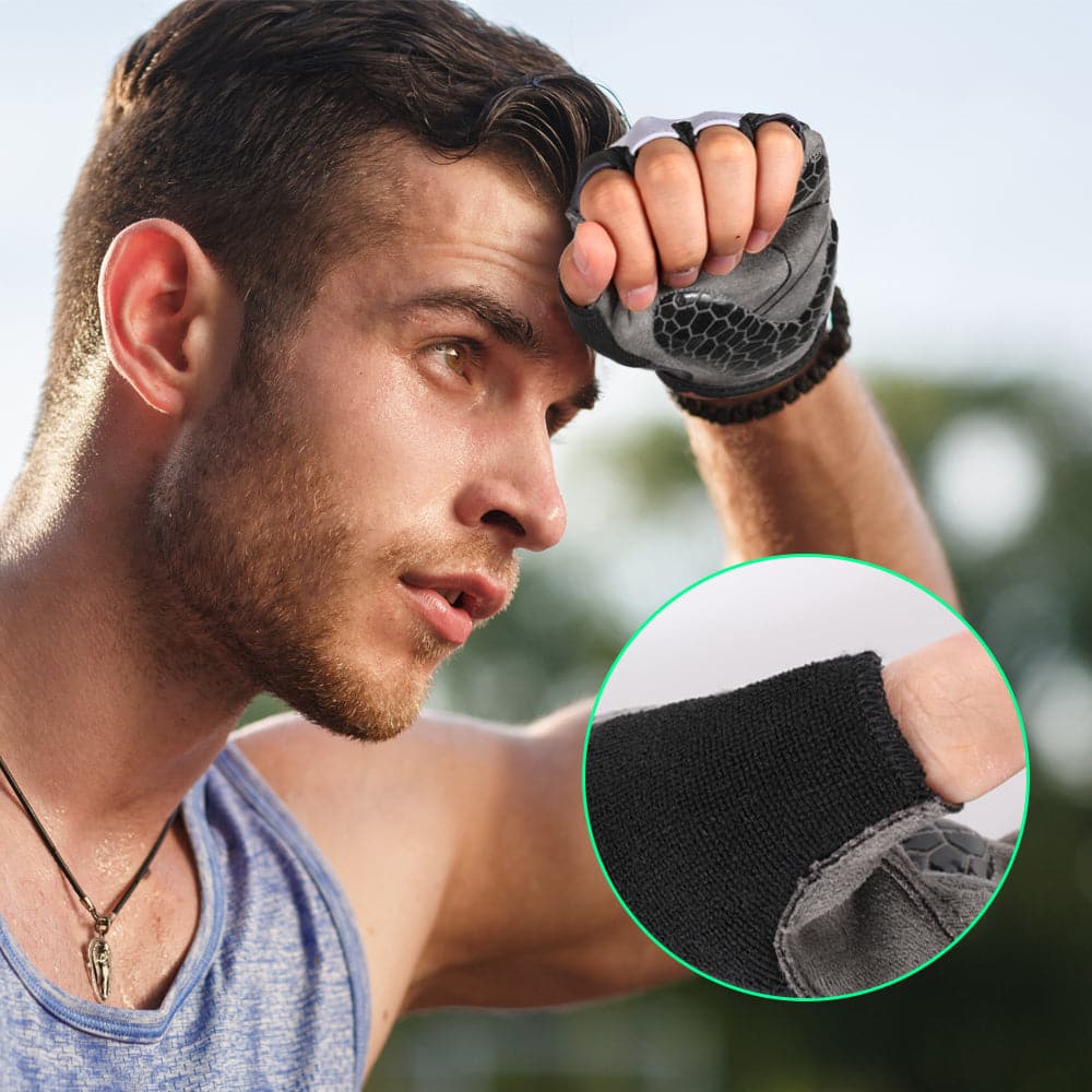 Work Breathable Shock-absorption Bicycle Fingerless Glove-2
