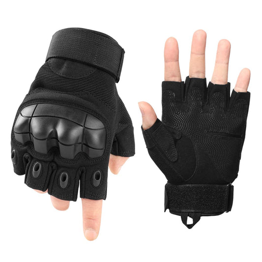 Hunting Work Driving Anti-Skid Tactical Fingerless Gloves-0
