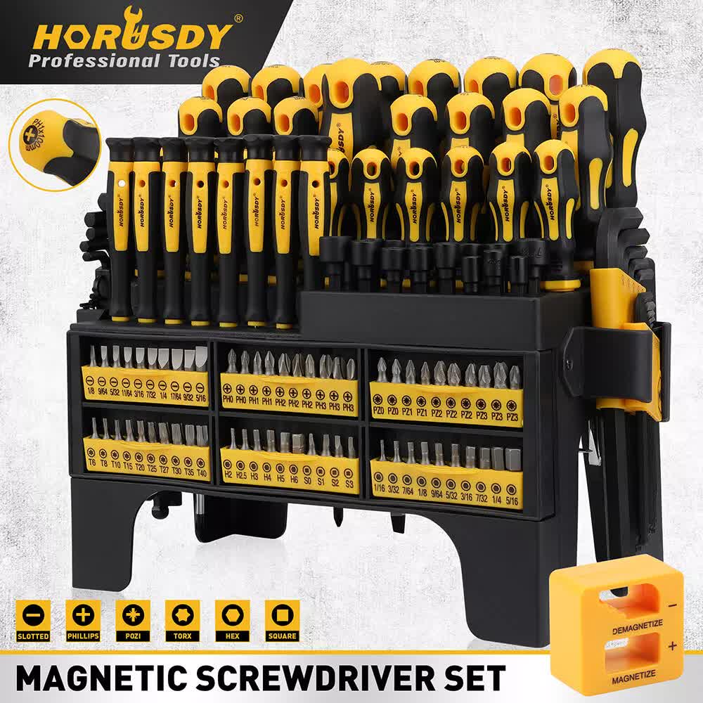 NNEDSZ 140Pcs Magnetic Screwdriver Set Hex Key Magnetizer Demagnetizer Precision Screwdriver-1