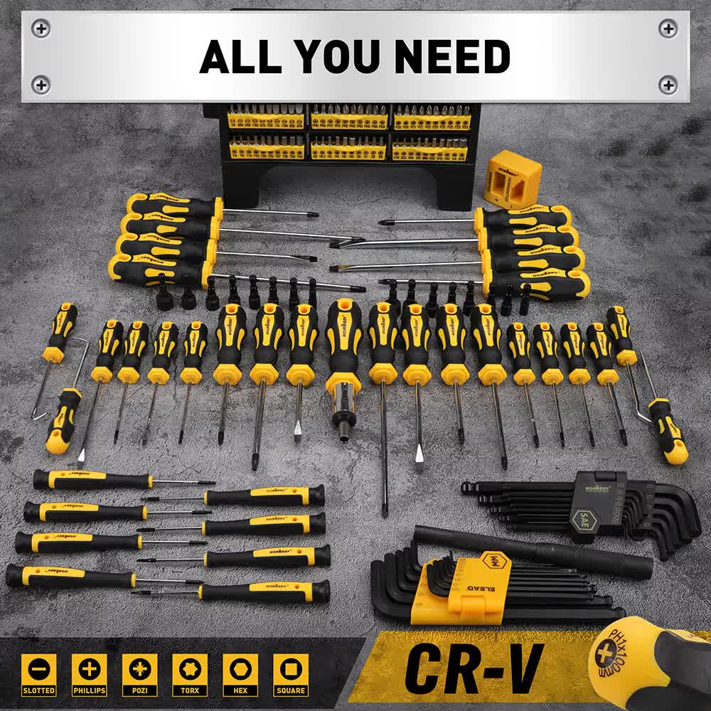 NNEDSZ 140Pcs Magnetic Screwdriver Set Hex Key Magnetizer Demagnetizer Precision Screwdriver-3