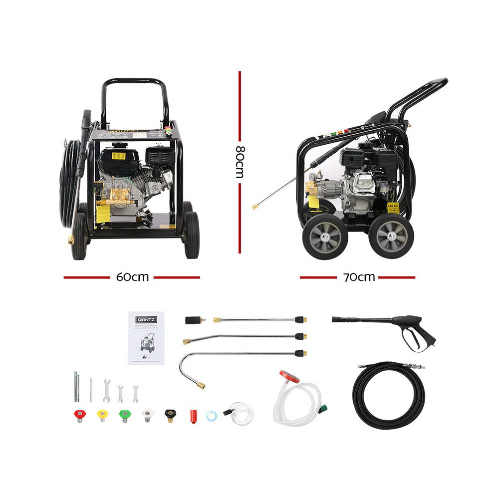 NNEDSZ 4800PSI 20M Petrol High Pressure Cleaner Washer Water Jet Hose Gurney-1