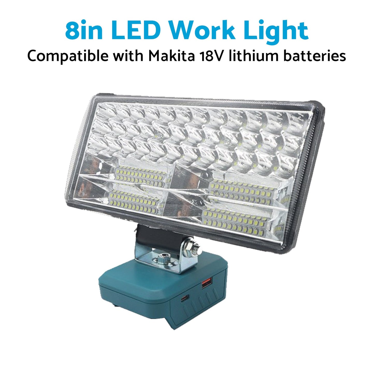 8" LED-työvalo – Sopii Makita 18V Li-Ion -akkuun, Työpaja & Taskulamppu