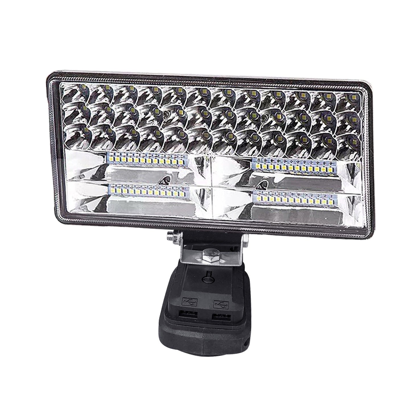 2x 18V 8" LED-työvalo USB-porteilla – Sopii Makita-akkuun, Retkeily & Taskulamppu