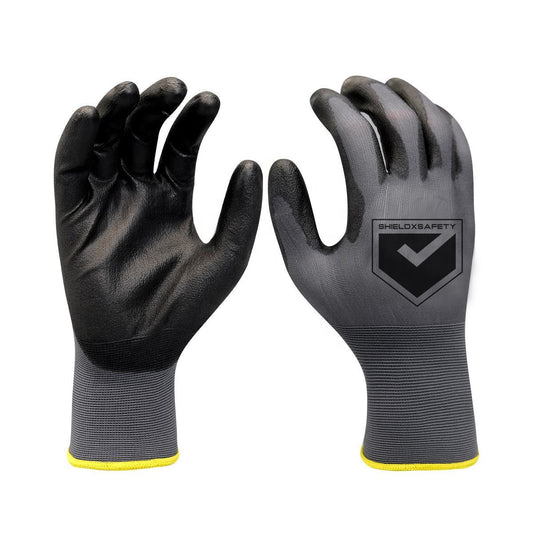 Work Gloves PU Coated General Purpose Hand Protection Garden Mechanic-0